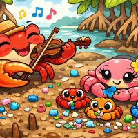 🦀The Fiddler Crab and the Tiny Plastic Mystery🦀