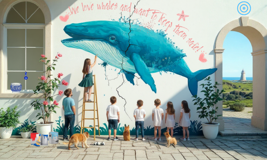 Blog whale graffiti